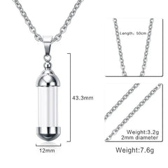 Steel Perfume Bottle Pendant