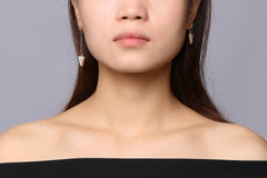 Stainless Steel Gold Drop Earrings