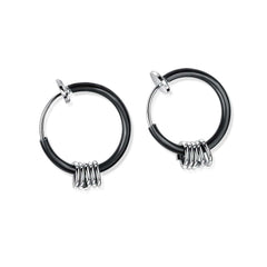 Stainless Steel Hip Hop Hoop Earrings
