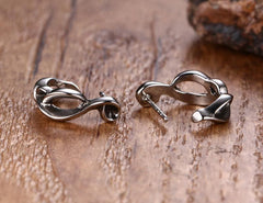 Stainless Steel Mens Sword Earrings