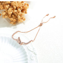 Rose Gold Butterfly Copper Bracelet
