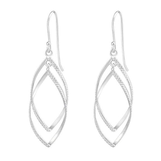 Silver Twisted Earrings
