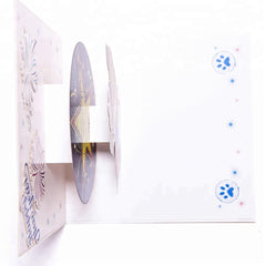 Super Dog Happy New Year 3D Pop Up Greeting Card