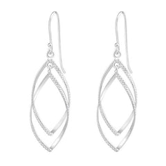 Silver Twisted Earrings