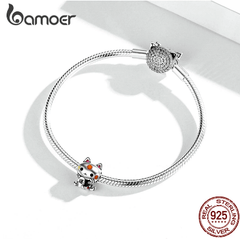 Sterling Silver Cat Charm for Bracelet