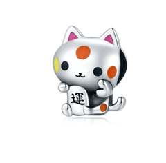 Sterling Silver Cat Charm for Bracelet