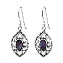 Silver Marquise Bali Earrings