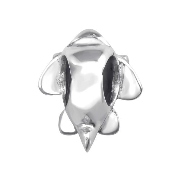 Silver Plane Charm Bead