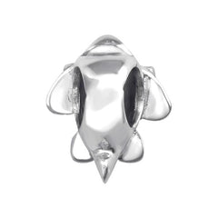 Silver Plane Charm Bead