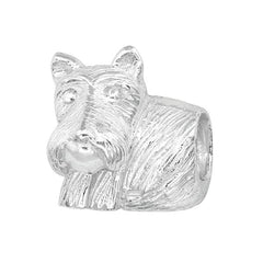 Silver Dog Charm Bead