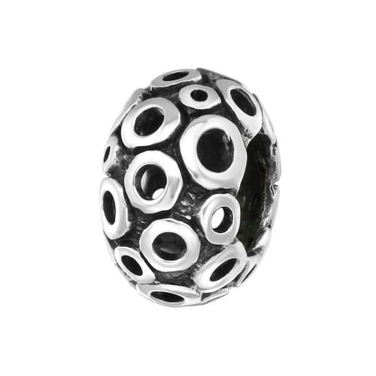 Silver Bubble Charm Bead