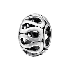 Silver Round Charm Bead