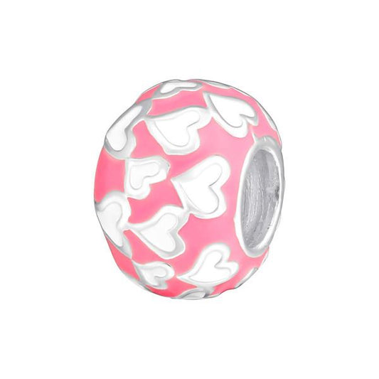 Silver Heart Charm Bead