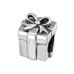 Silver Gift Present Charm Bead