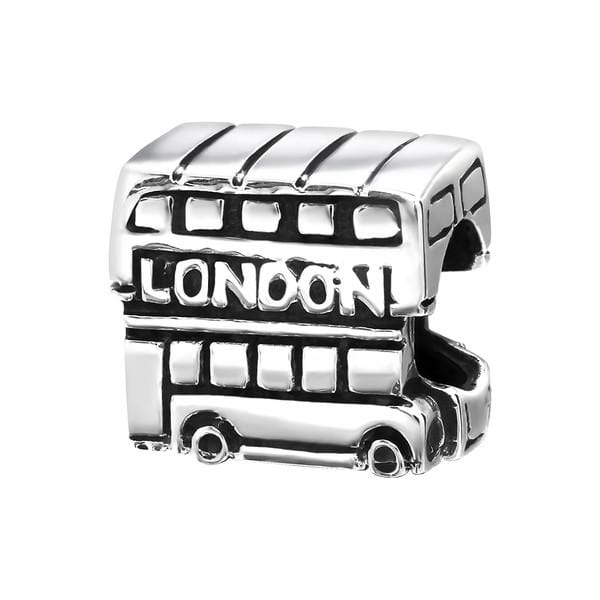 Silver Bus Charm Bead