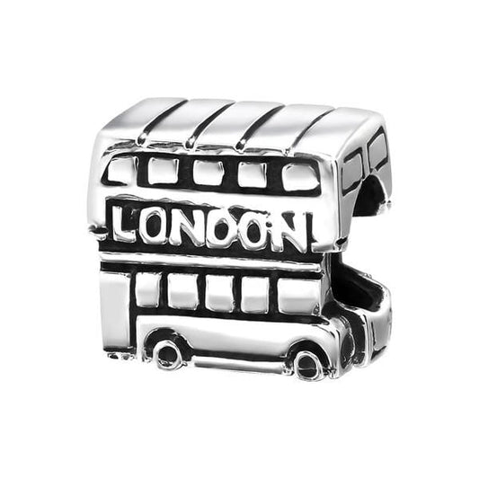 Silver Bus Charm Bead