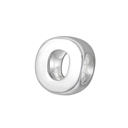 Silver "O" Charm Bead