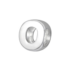 Silver "O" Charm Bead