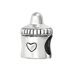 Silver Milk Bottles Charm Bead