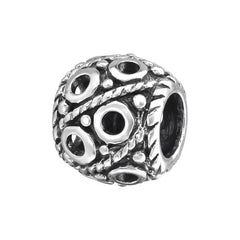 Silver Round Charm Bead
