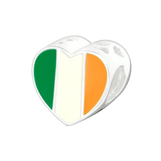 Silver Irish Flag Charm Bead