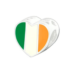 Silver Irish Flag Charm Bead