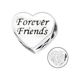 Ilver Heart Forever Friends Bead