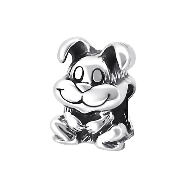 Silver Bunny Rabbit Charm Bead