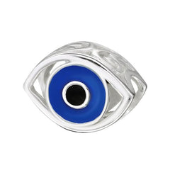 Silver Evil Eye Charm Bead