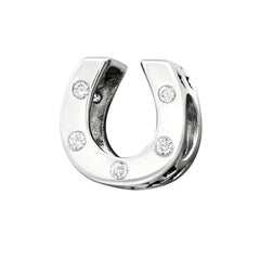 Silver Horseshoe Charm Bead
