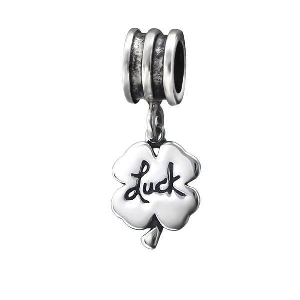 Silver Lucky Clover Charm Bead