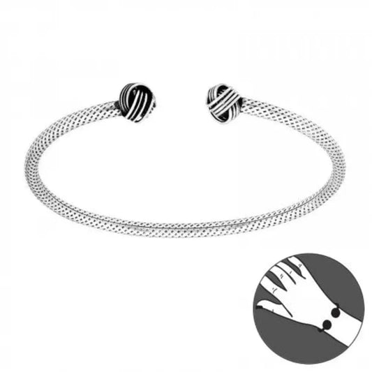 Silver Knot Bangle bracelet for women