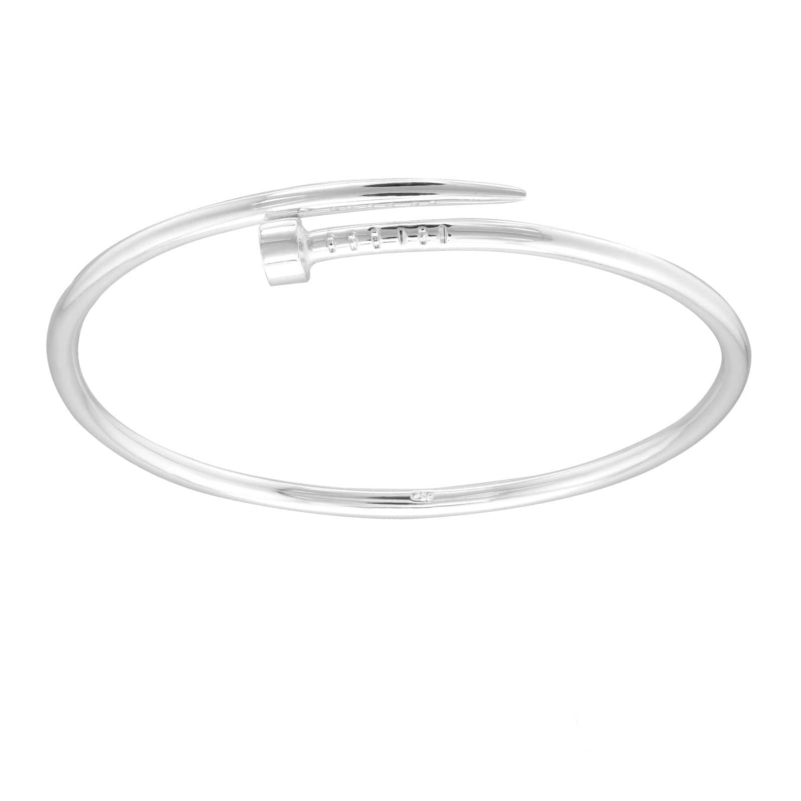 Silver Nail Bangle for women