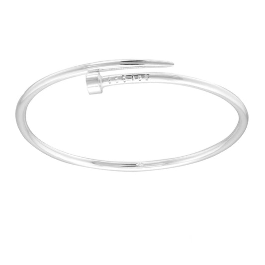 Silver Nail Bangle for women