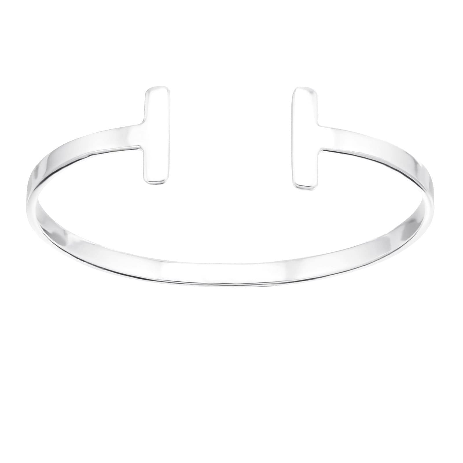 Silver Twin Bar Bangle