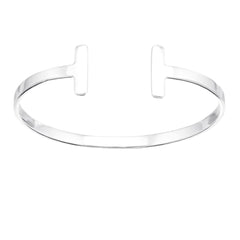 Silver Twin Bar Bangle