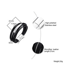 Men's Multilayer Custom Leather Bracelet