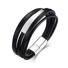 Men's Multilayer Custom Leather Bracelet