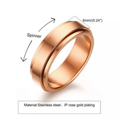Women Rose Gold Spinner Ring