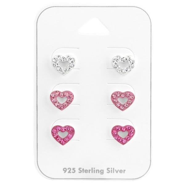 Heart Ear Studs Set for Kids