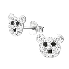 Kids Silver Bear Ear Stud