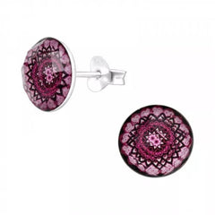Kids Silver Flower Stud Earrings