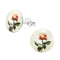 Kids Silver Rose Stud Earrings