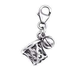 Sterling Silver Basketball Charm