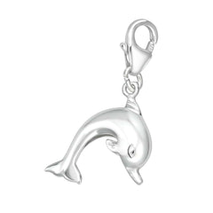 Silver Dolphin Charm With Clip
