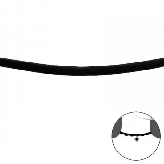Velvet Choker Necklace with Silver C-Lock