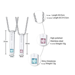 Stainless Steel Forever Love Couple Necklace