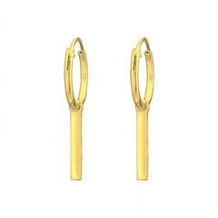 Silver Hanging Hoop Earrings