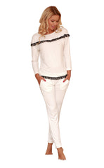 Passion Viscose Sleepwear Set - Ecru