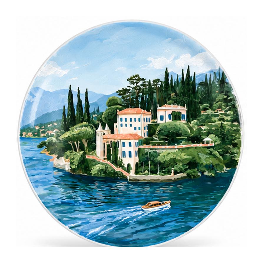 Lake Como Lakeside Villa Wall Plate